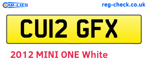 CU12GFX are the vehicle registration plates.