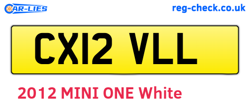 CX12VLL are the vehicle registration plates.