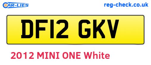 DF12GKV are the vehicle registration plates.