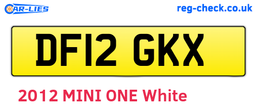 DF12GKX are the vehicle registration plates.