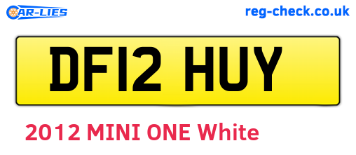 DF12HUY are the vehicle registration plates.