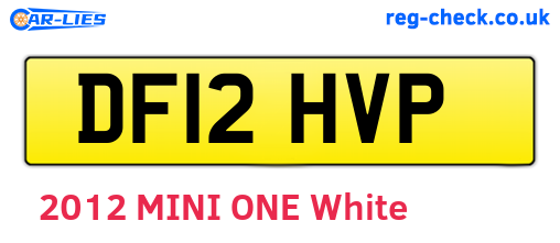 DF12HVP are the vehicle registration plates.