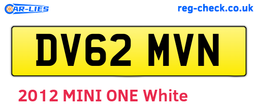 DV62MVN are the vehicle registration plates.