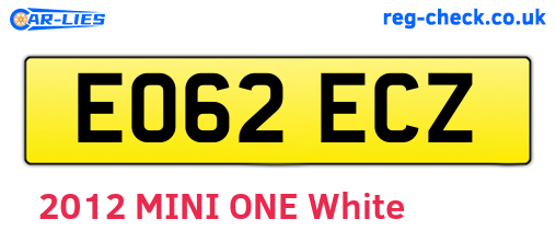 EO62ECZ are the vehicle registration plates.