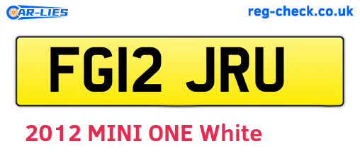 FG12JRU are the vehicle registration plates.