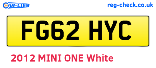 FG62HYC are the vehicle registration plates.