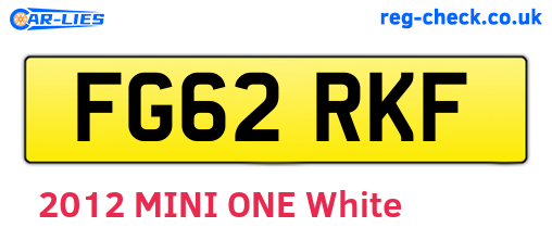 FG62RKF are the vehicle registration plates.