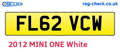 FL62VCW are the vehicle registration plates.