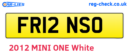 FR12NSO are the vehicle registration plates.