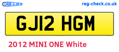 GJ12HGM are the vehicle registration plates.