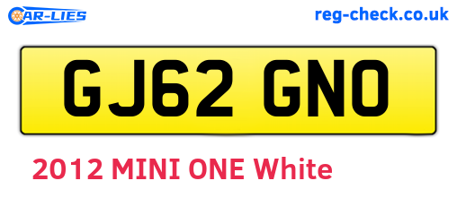 GJ62GNO are the vehicle registration plates.