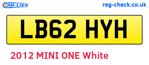 LB62HYH are the vehicle registration plates.