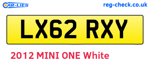 LX62RXY are the vehicle registration plates.