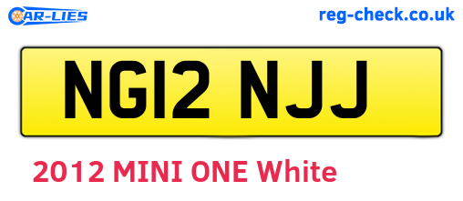NG12NJJ are the vehicle registration plates.