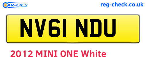 NV61NDU are the vehicle registration plates.