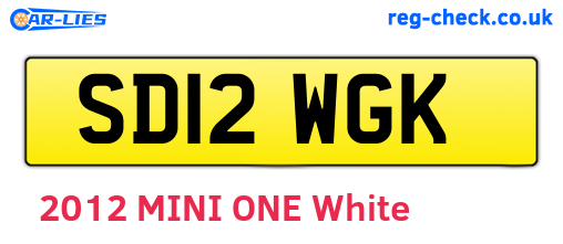 SD12WGK are the vehicle registration plates.