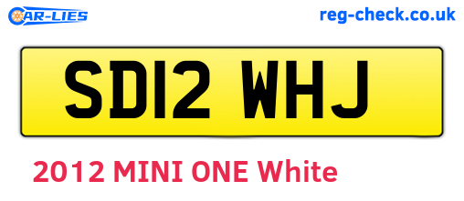 SD12WHJ are the vehicle registration plates.