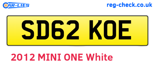 SD62KOE are the vehicle registration plates.