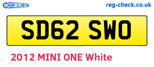 SD62SWO are the vehicle registration plates.
