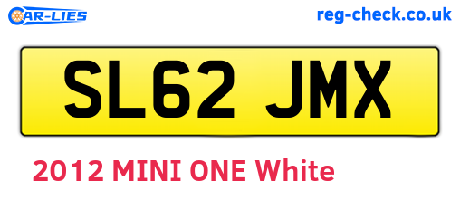SL62JMX are the vehicle registration plates.