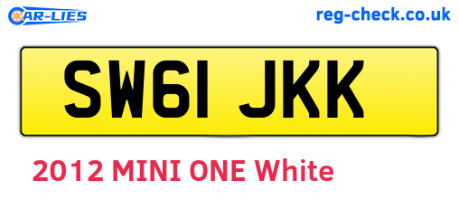 SW61JKK are the vehicle registration plates.