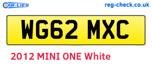 WG62MXC are the vehicle registration plates.