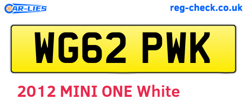 WG62PWK are the vehicle registration plates.