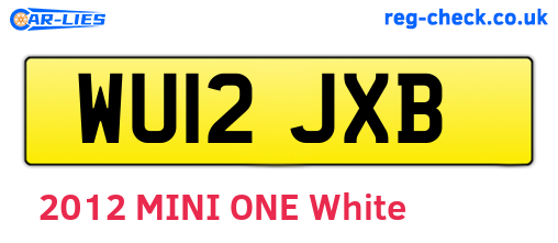 WU12JXB are the vehicle registration plates.
