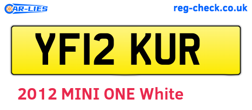 YF12KUR are the vehicle registration plates.