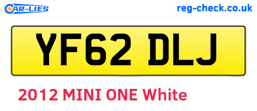 YF62DLJ are the vehicle registration plates.