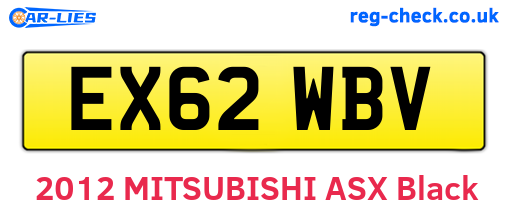 EX62WBV are the vehicle registration plates.