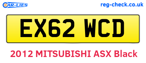 EX62WCD are the vehicle registration plates.