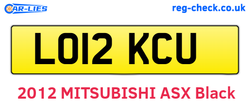 LO12KCU are the vehicle registration plates.