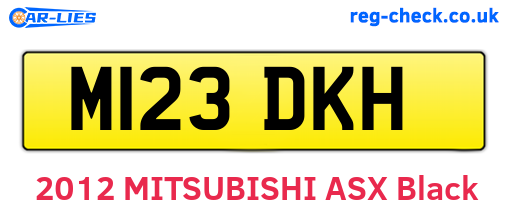 M123DKH are the vehicle registration plates.