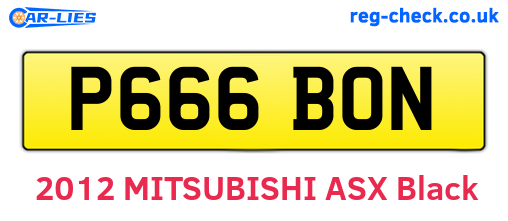 P666BON are the vehicle registration plates.