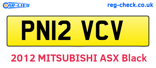 PN12VCV are the vehicle registration plates.