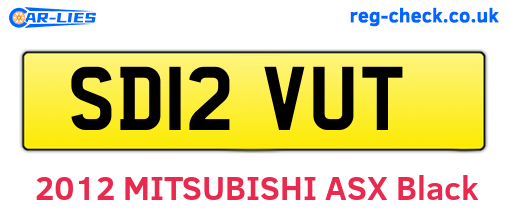 SD12VUT are the vehicle registration plates.