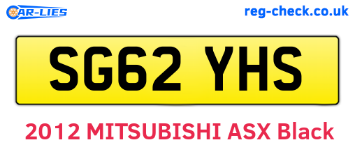 SG62YHS are the vehicle registration plates.