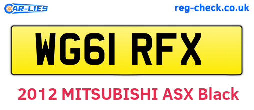 WG61RFX are the vehicle registration plates.