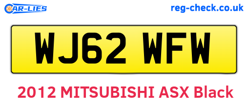 WJ62WFW are the vehicle registration plates.