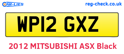 WP12GXZ are the vehicle registration plates.