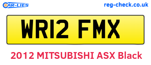 WR12FMX are the vehicle registration plates.