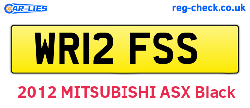 WR12FSS are the vehicle registration plates.