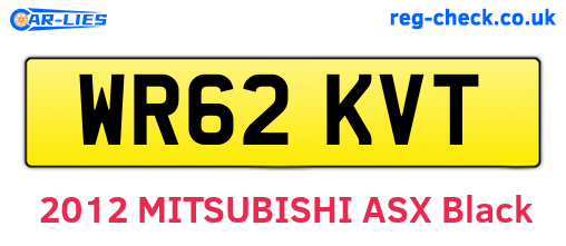 WR62KVT are the vehicle registration plates.
