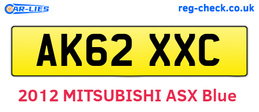AK62XXC are the vehicle registration plates.