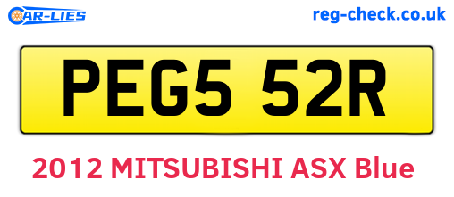 PEG552R are the vehicle registration plates.