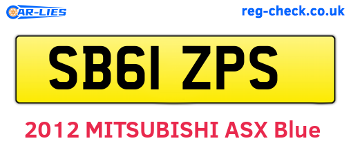 SB61ZPS are the vehicle registration plates.