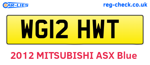 WG12HWT are the vehicle registration plates.