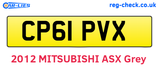 CP61PVX are the vehicle registration plates.