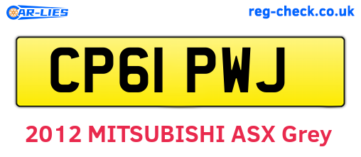 CP61PWJ are the vehicle registration plates.